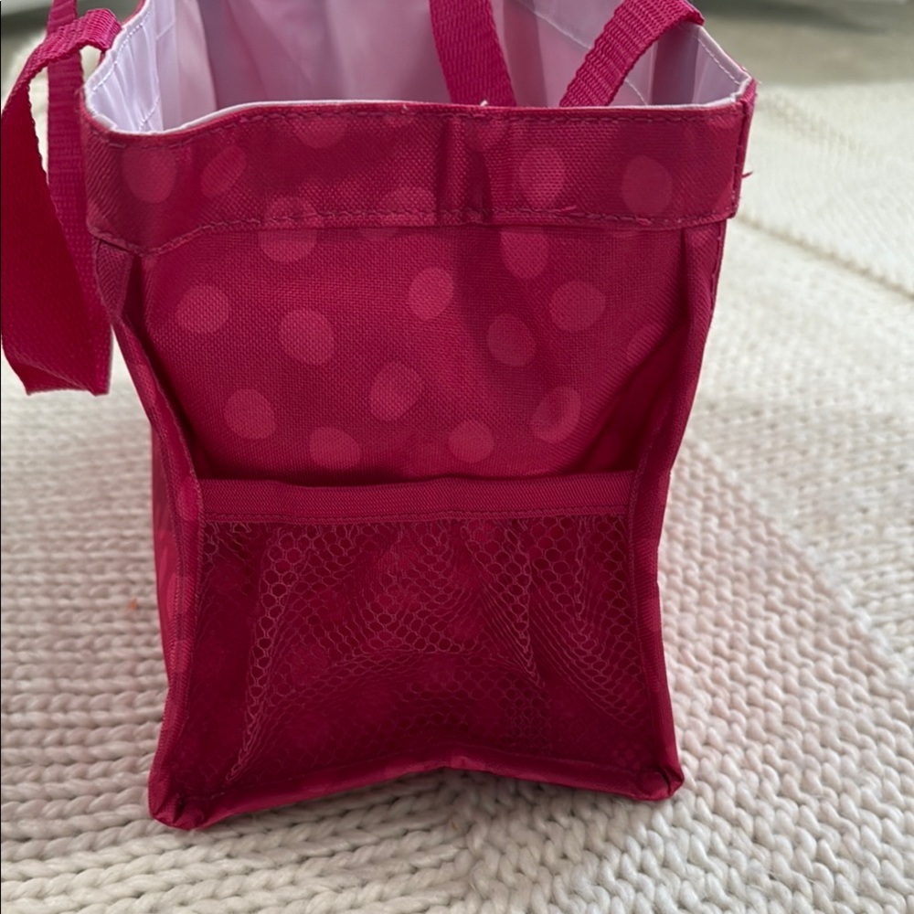 Thirty-One Fuchsia Polka Dot Tote - Picture 2 of 4